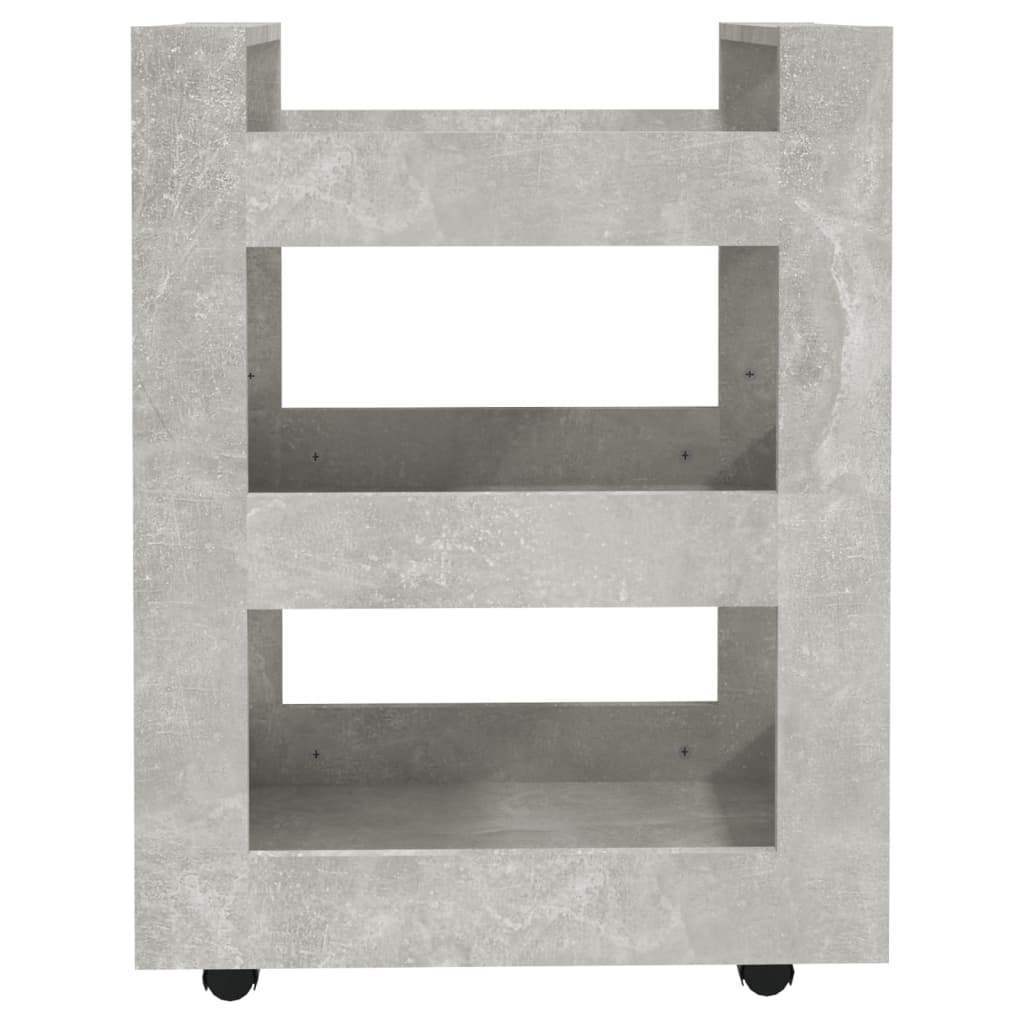 vidaXL Küchenwagen Betongrau 60x45x80 cm Holzwerkstoff