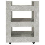 vidaXL Küchenwagen Betongrau 60x45x80 cm Holzwerkstoff