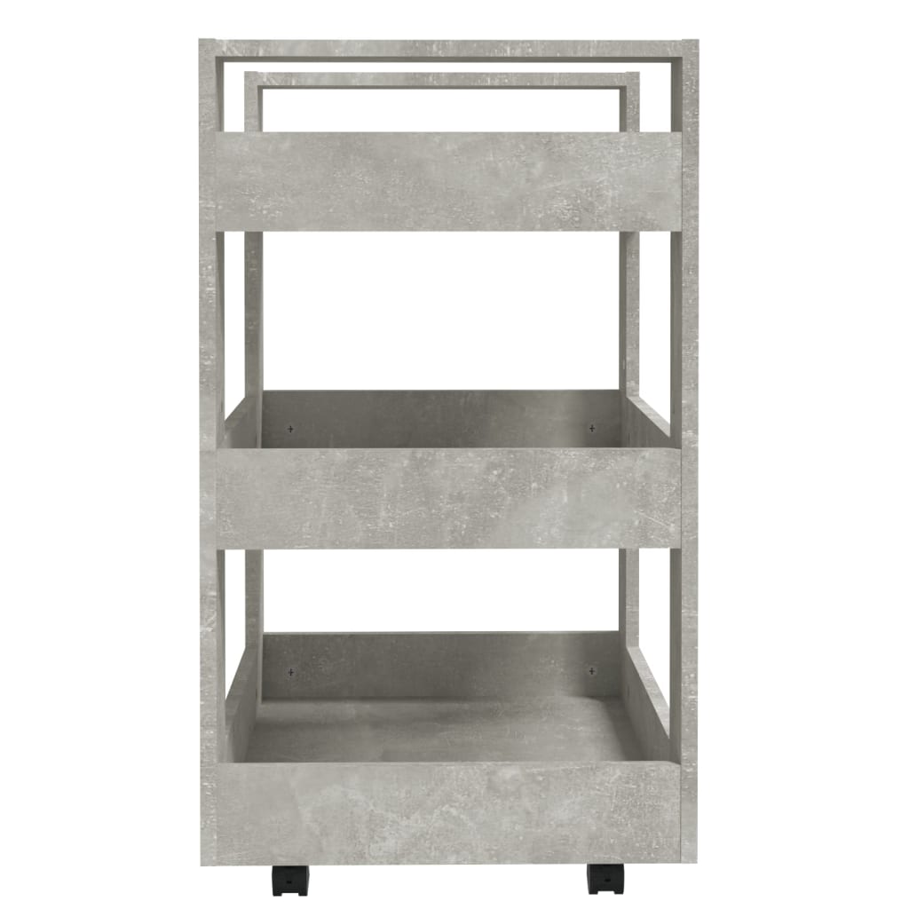 vidaXL Küchenwagen Betongrau 60x45x80 cm Holzwerkstoff