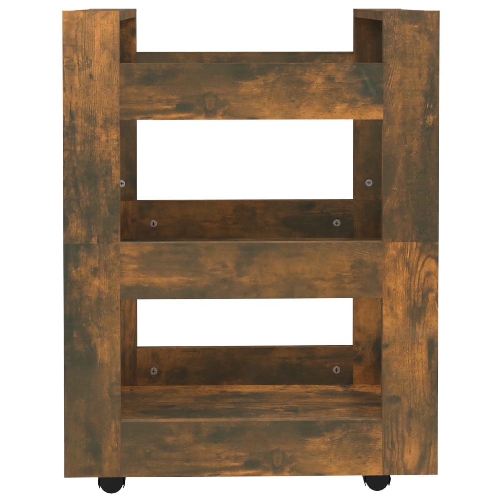 vidaXL Küchenwagen Räuchereiche 60x45x80 cm Holzwerkstoff