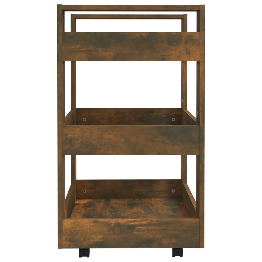 vidaXL Küchenwagen Räuchereiche 60x45x80 cm Holzwerkstoff