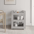 vidaXL Küchenwagen Grau Sonoma 60x45x80 cm Holzwerkstoff