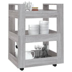 vidaXL Küchenwagen Grau Sonoma 60x45x80 cm Holzwerkstoff