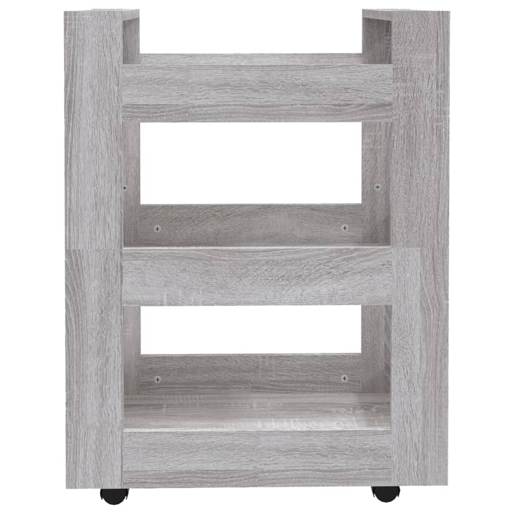 vidaXL Küchenwagen Grau Sonoma 60x45x80 cm Holzwerkstoff