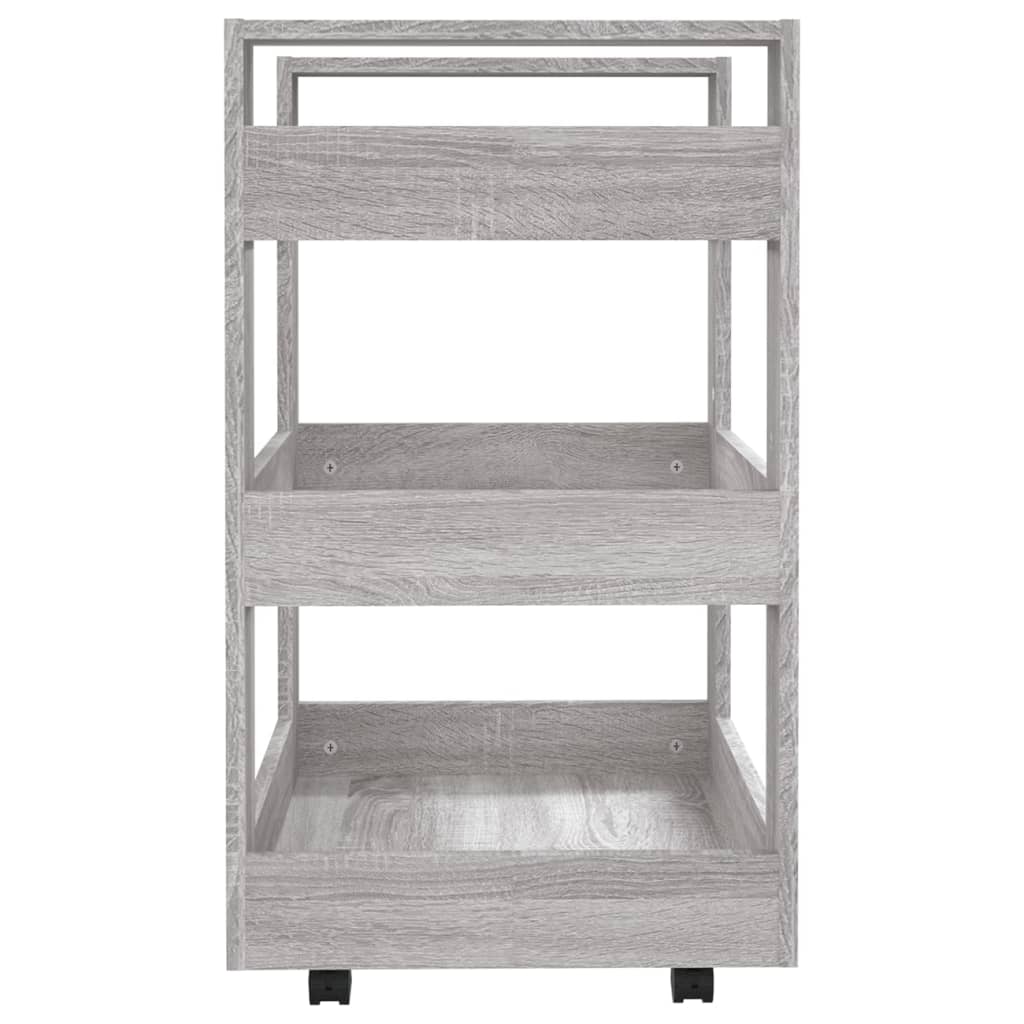 vidaXL Küchenwagen Grau Sonoma 60x45x80 cm Holzwerkstoff