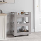 vidaXL Küchenwagen Grau Sonoma 60x45x80 cm Holzwerkstoff