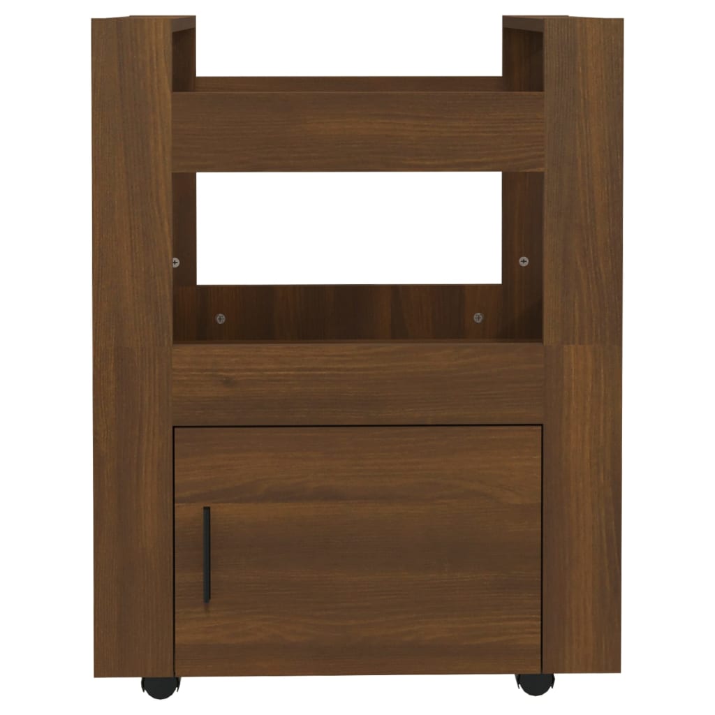 vidaXL Küchenwagen Braun Eichen-Optik 60x45x80 cm Holzwerkstoff