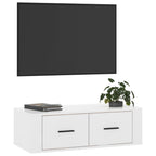 vidaXL TV-Wandschrank Hochglanz-Weiß 80x36x25 cm Holzwerkstoff