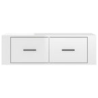 vidaXL TV-Wandschrank Hochglanz-Weiß 80x36x25 cm Holzwerkstoff