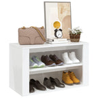 vidaXL Schuhregal Hochglanz-Weiß 75x35x45 cm Holzwerkstoff