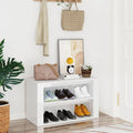 vidaXL Schuhregal Hochglanz-Weiß 75x35x45 cm Holzwerkstoff