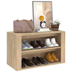 vidaXL Schuhregal Sonoma-Eiche 75x35x45 cm Holzwerkstoff