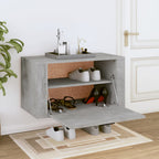 vidaXL Wand-Schuhschrank Betongrau 70x35x38 cm Holzwerkstoff