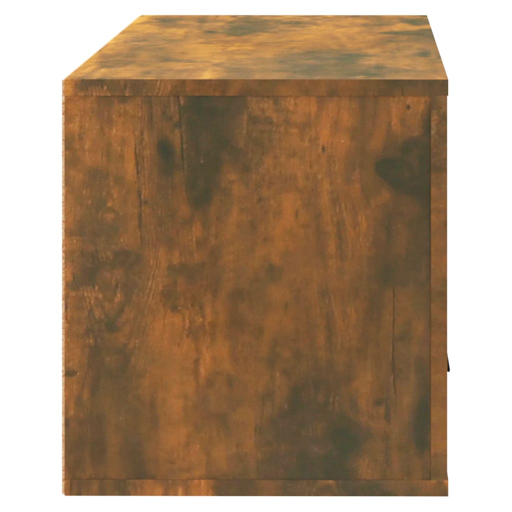 vidaXL Wand-Schuhschrank Räuchereiche 70x35x38 cm Massivholz Kiefer