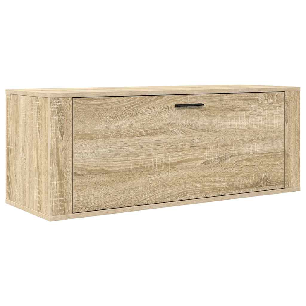 vidaXL Wand-Schuhschrank Sonoma-Eiche 100x35x38 cm Holzwerkstoff