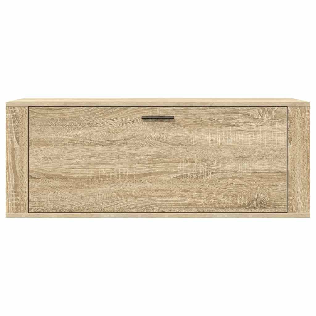 vidaXL Wand-Schuhschrank Sonoma-Eiche 100x35x38 cm Holzwerkstoff