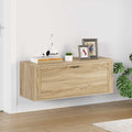vidaXL Wand-Schuhschrank Sonoma-Eiche 100x35x38 cm Holzwerkstoff