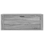 vidaXL Wand-Schuhschrank Grau Sonoma 100x35x38 cm Holzwerkstoff