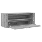 vidaXL Wand-Schuhschrank Grau Sonoma 100x35x38 cm Holzwerkstoff