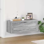 vidaXL Wand-Schuhschrank Grau Sonoma 100x35x38 cm Holzwerkstoff