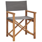 vidaXL Regiestühle 2 Stk. Massivholz Teak Grau