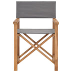 vidaXL Regiestühle 2 Stk. Massivholz Teak Grau