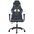 vidaXL Gaming-Stuhl Schwarz und Blau Kunstleder