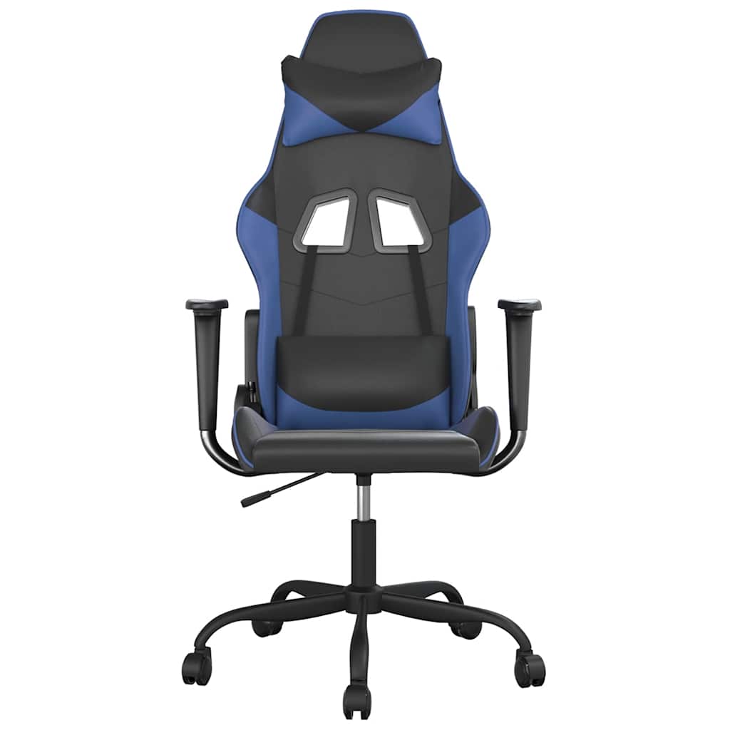 vidaXL Gaming-Stuhl Schwarz und Blau Kunstleder