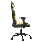vidaXL Gaming-Stuhl Schwarz und Golden Kunstleder