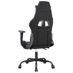 vidaXL Gaming-Stuhl mit Fußstütze Schwarz und Blau Kunstleder