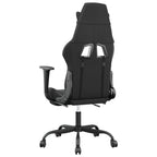 vidaXL Gaming-Stuhl mit Fußstütze Schwarz Kunstleder
