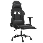 vidaXL Gaming-Stuhl mit Fußstütze Schwarz Kunstleder