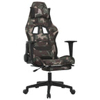 vidaXL Gaming-Stuhl mit Fußstütze Tarnfarben und Schwarz Stoff