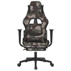 vidaXL Gaming-Stuhl mit Fußstütze Tarnfarben und Schwarz Stoff