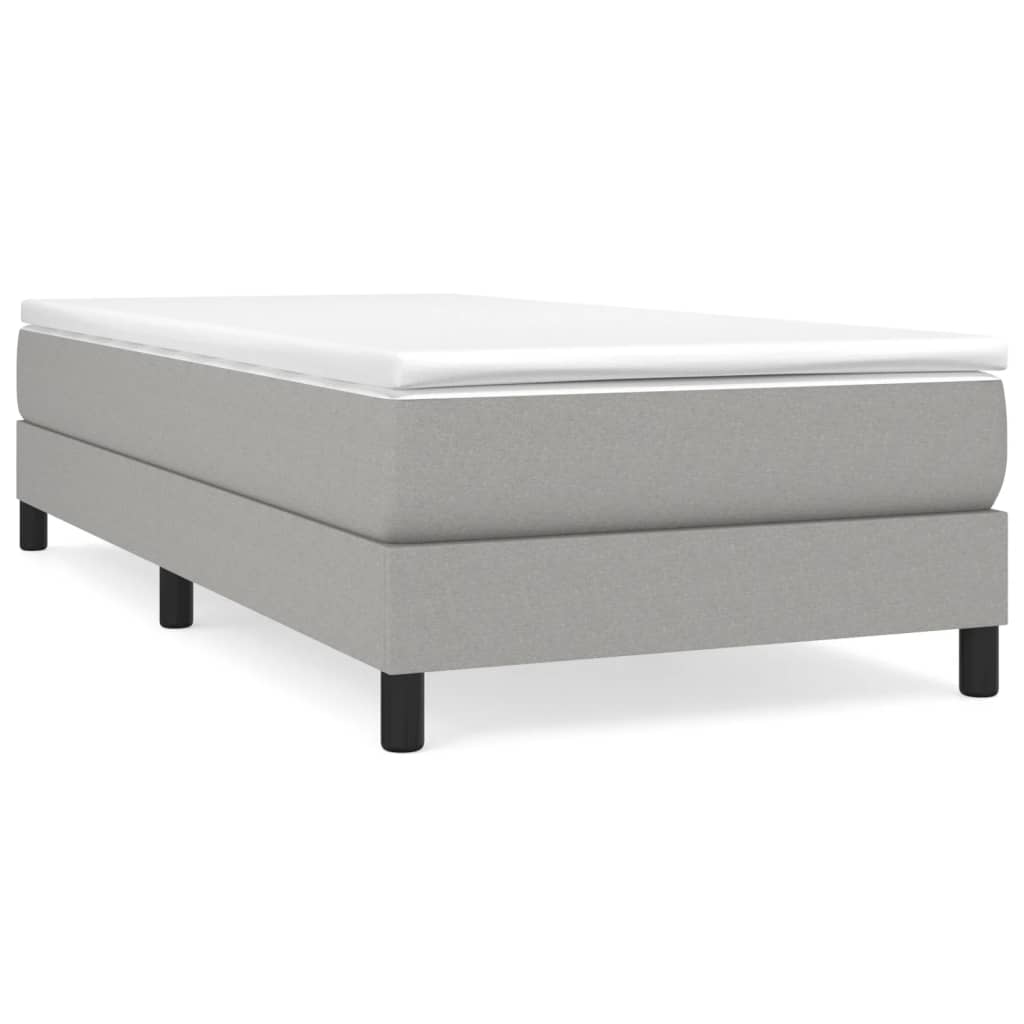 vidaXL Boxspringbettgestell Hellgrau 80x200 cm Stoff