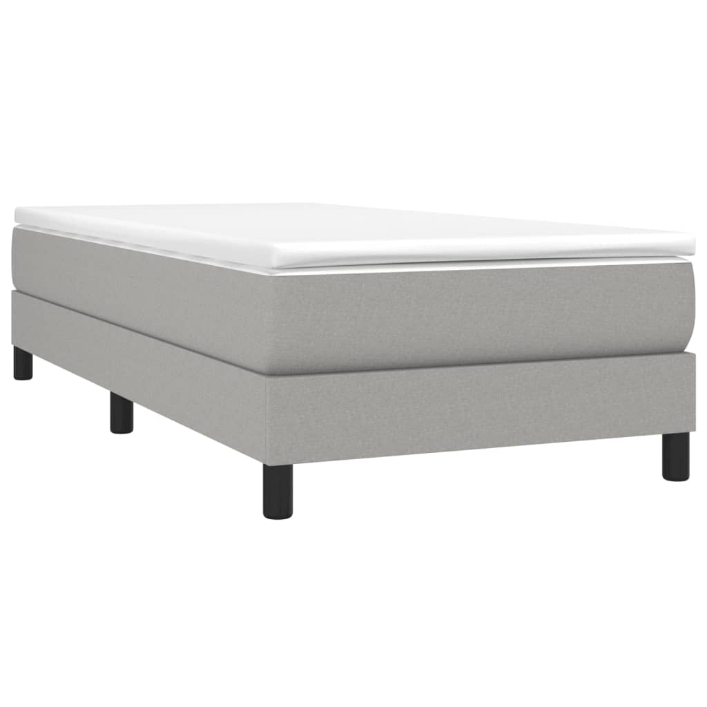 vidaXL Boxspringbettgestell Hellgrau 80x200 cm Stoff