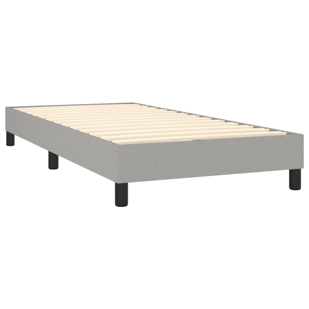 vidaXL Boxspringbettgestell Hellgrau 80x200 cm Stoff