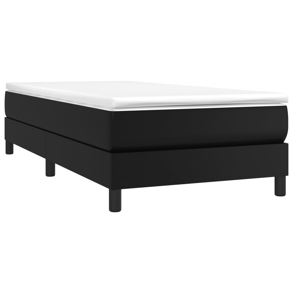 vidaXL Boxspringbettgestell Schwarz 80x200 cm Kunstleder