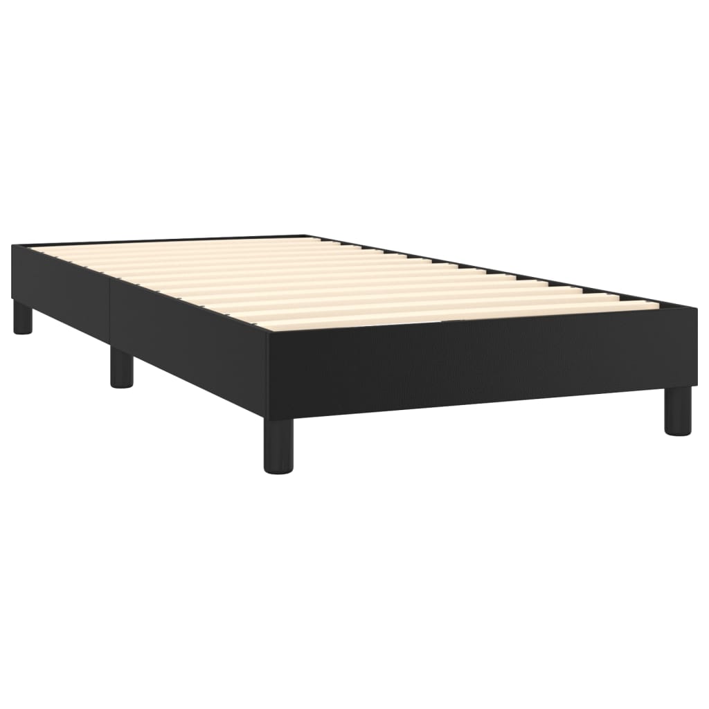 vidaXL Boxspringbettgestell Schwarz 80x200 cm Kunstleder