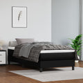 vidaXL Boxspringbettgestell Schwarz 80x200 cm Kunstleder