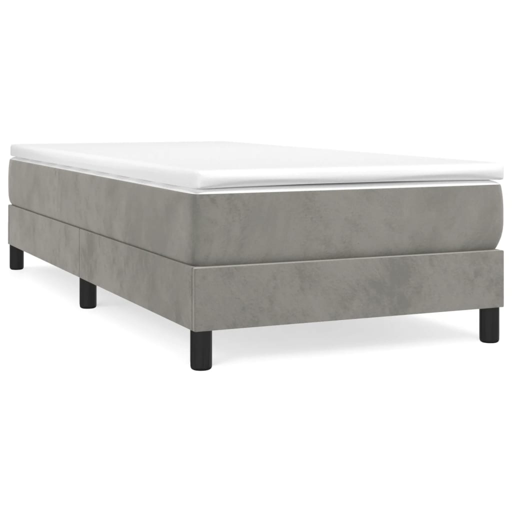 vidaXL Boxspringbettgestell Hellgrau 80x200 cm Samt