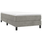 vidaXL Boxspringbettgestell Hellgrau 80x200 cm Samt