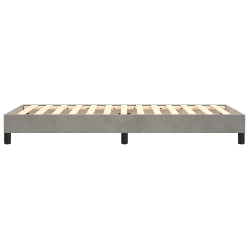 vidaXL Boxspringbettgestell Hellgrau 80x200 cm Samt