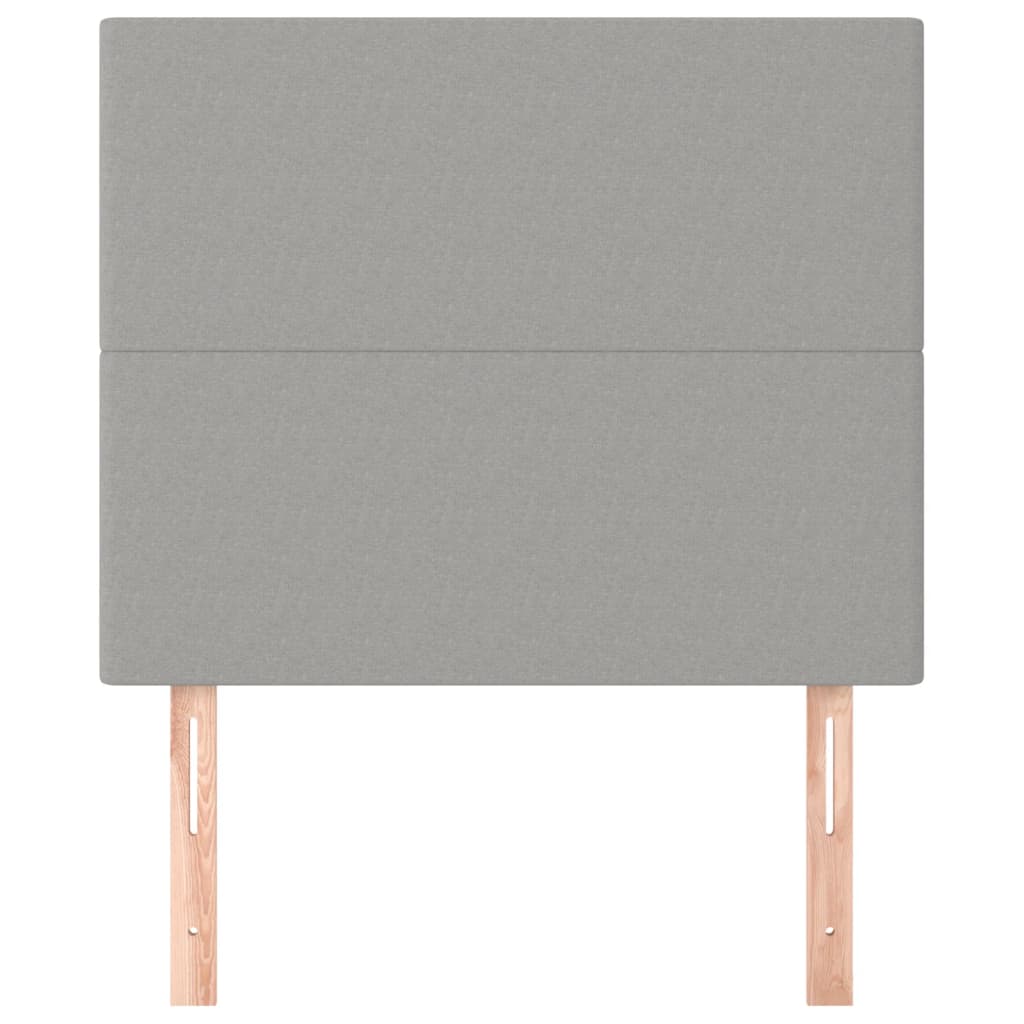 vidaXL Kopfteil Hellgrau 80x5x118/128 cm Stoff