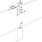 vidaXL Kopfteil Hellgrau 80x5x118/128 cm Stoff