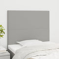 vidaXL Kopfteil Hellgrau 80x5x118/128 cm Stoff