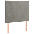 vidaXL Kopfteil Hellgrau 80x5x118/128 cm Samt