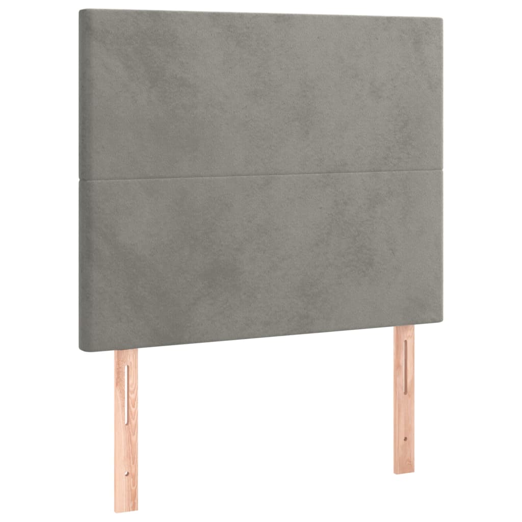 vidaXL Kopfteil Hellgrau 80x5x118/128 cm Samt