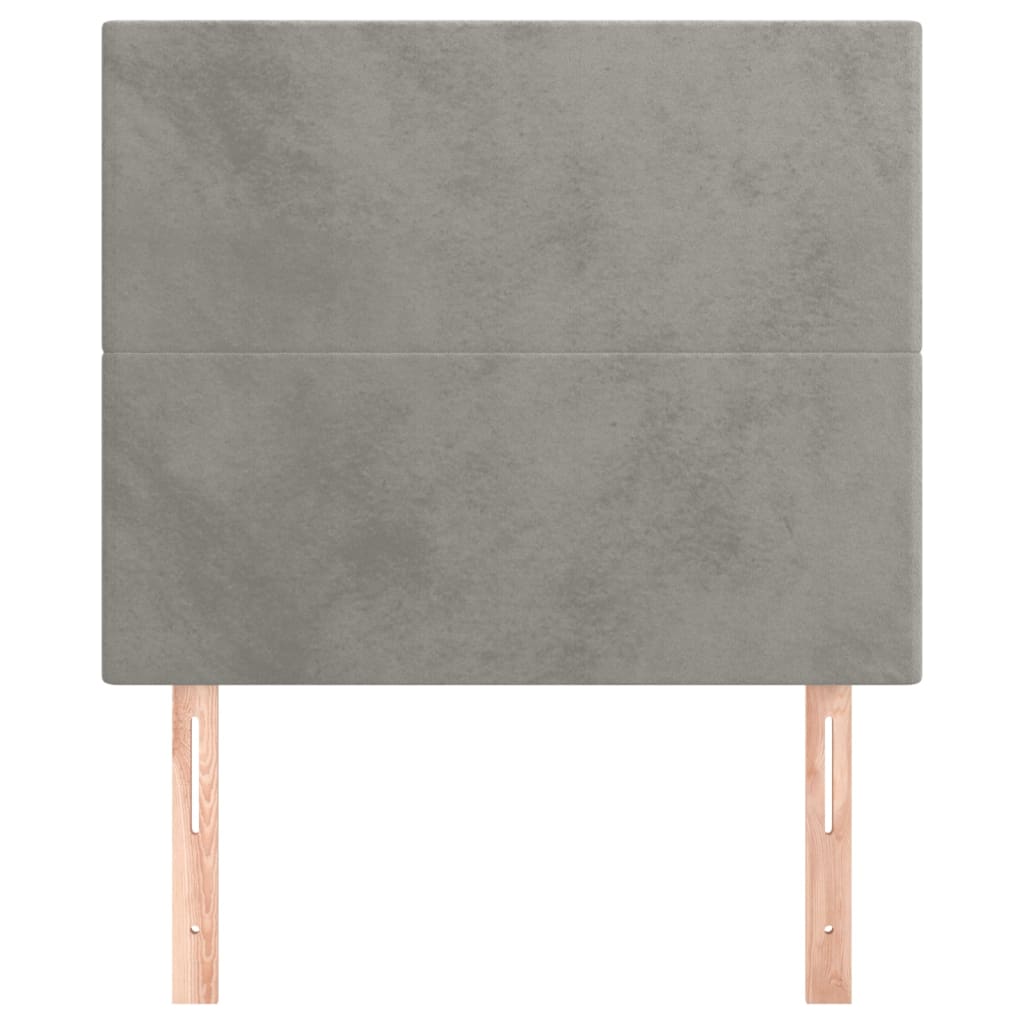 vidaXL Kopfteil Hellgrau 80x5x118/128 cm Samt