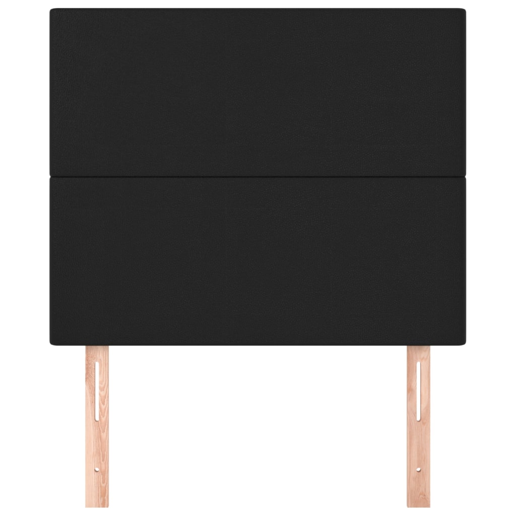 vidaXL Kopfteil Schwarz 80x5x118/128 cm Kunstleder